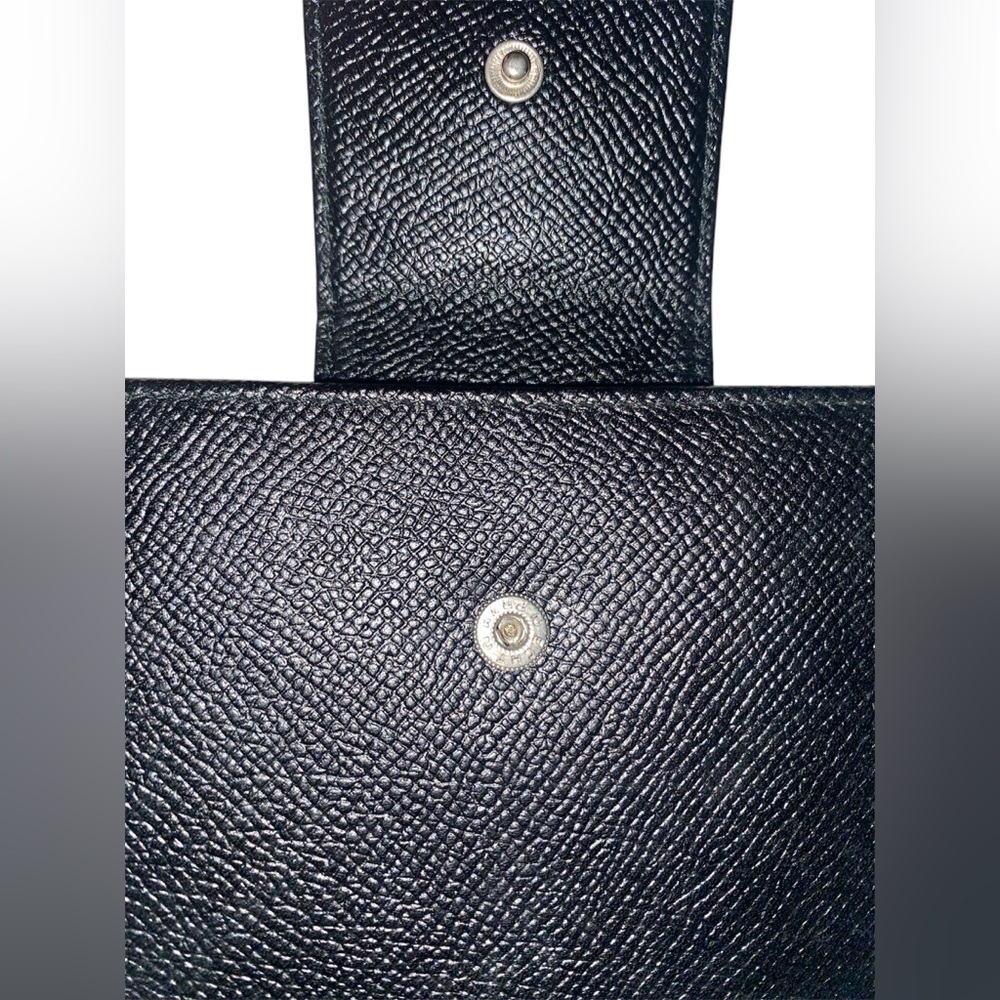 BVLGARI Black Leather Bifold Unisex Wallet - Picture 4 of 10
